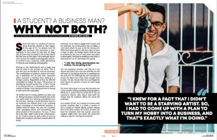 Interview with Phryme Magazine: Student? Businessman? Why not both?