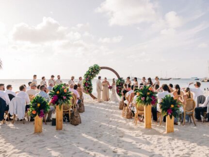 Dream Destination Wedding at the Hyatt Regency Aruba: Beach Ceremony & Elegant Event Lawn Reception for Alyssia and Alex